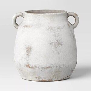 Threshold Large Ceramic Vase Cream with Side Handles‎ - Target